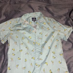 Light blue banana button up